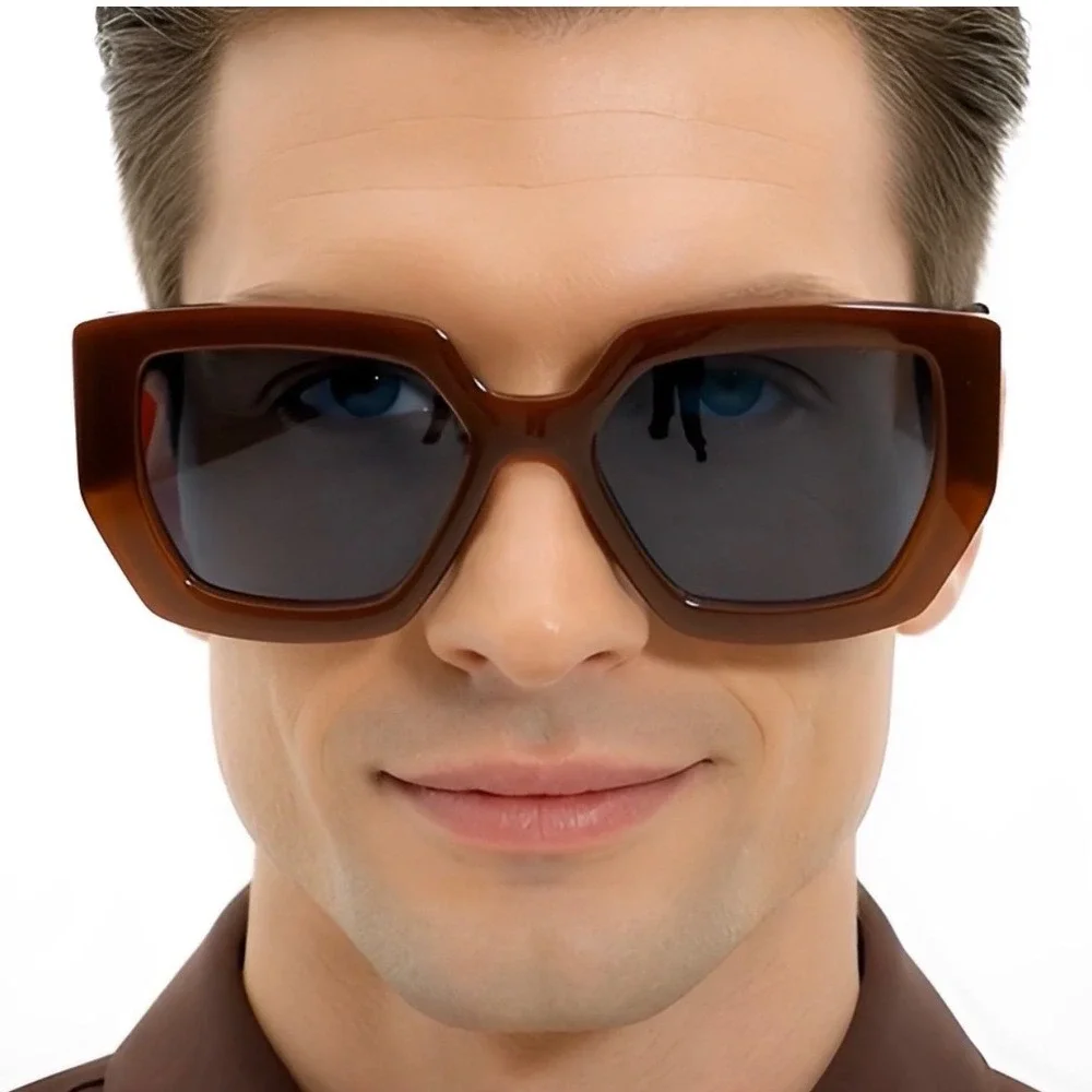 Oversized Square Sunglasses Men's Dark Lens Hip Hop Stylish‎ Party Music Events